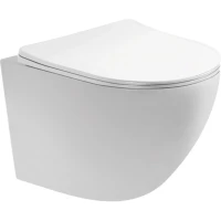 Унитаз подвесной Aquatek Европа AQ1900T-00 безободковый, торнадо, с сиденьем микролифт, белый