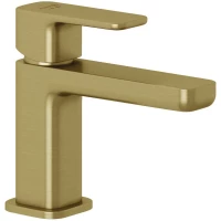 Смеситель для раковины Kludi Renon 42290N075 без донного клапана, золотой матовый