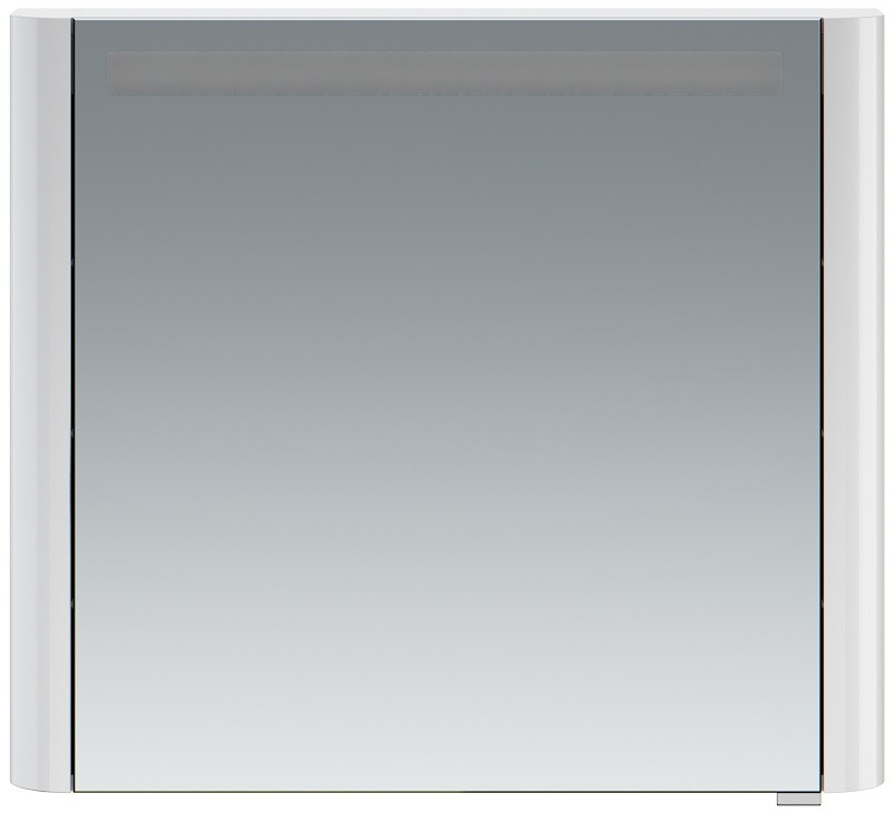 Зеркальный шкаф 80х70 см белый глянец L Am.Pm Sensation M30MCL0801WG зеркальный шкаф 80х70 см светло голубой глянец r am pm sensation m30mcr0801bg