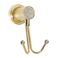 Крючок Bohem Royale Cristal 10926-G двойной, для ванны, золотой