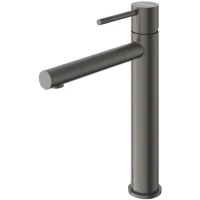 Смеситель для раковины Cezares Relax RELAX-LC2GM-W0 без донного клапана, оружейная сталь матовый