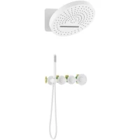 Душевой комплект Timo Saona SX-2329/16SM 323 мм, с термостатом, белый матовый