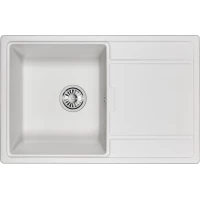 Кухонная мойка Granula 7804, АРКТИК 78x50 см, белый