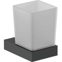 Стакан для зубных щеток Nofer Corinto 16931.N настенный, черный матовый