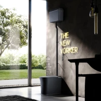 Сливная труба для высокого бачка (труба из 3 частей) Kerasan The New Yorker 7593K2 черный матовый