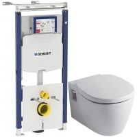 Комплект Ideal Standard Connect E803501 + E712701 + система инсталляции Geberit 111.362.00.5