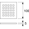 Декоративная решетка 100×100 мм TECE TECEdrainpoint S quadratum хром 3665006 - 2