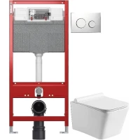 Комплект подвесной унитаз MEER MR-2101 + система инсталляции TECE 9300302 + 9240921