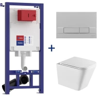 Комплект подвесной унитаз Lemark Florex 9614001 + система инсталляции Lemark Peneda Bit 9880314