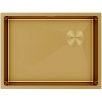 Кухонная мойка Paulmark Next-Skew PM885844-BG 58x44 см, золотой матовый