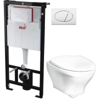 Комплект подвесной унитаз Gustavsberg Estetic GB1183300R1030 + система инсталляции AlcaPlast AM101/11203:1RUSSETM70