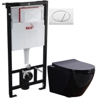 Комплект подвесной унитаз Esbano Azalea ESUPAZALB + система инсталляции AlcaPlast AM101/11203:1RUSSETM70