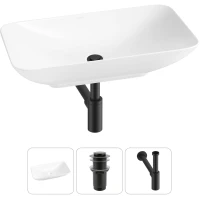 Раковина-чаша Wellsee Demure 20214604R 70x38 см, накладная, белый, с донным клапаном и сифоном