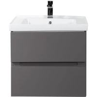 Тумба под раковину Art&Max Techno AM-Techno-600-2C-SO-ZB815 57 см, подвесная, смоки софт