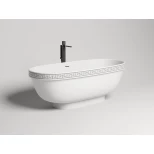 Изображение товара ванна из литьевого мрамора 179x79 см salini s-stone greca meander 103021m