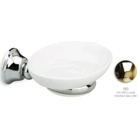 Мыльница Stil Haus Smart SM09(02-BI) настенная, хром/золотой