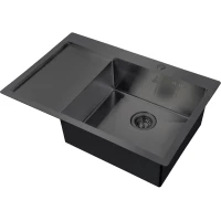 Кухонная мойка Zorg SH 7851-R GRAFIT 78x51 см, графит