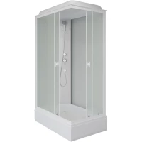 Душевая кабина Niagara Promo P120/80/26Q/MT 120x80x215 см L/R, с крышей, средний поддон, профиль белый, стекло матовое