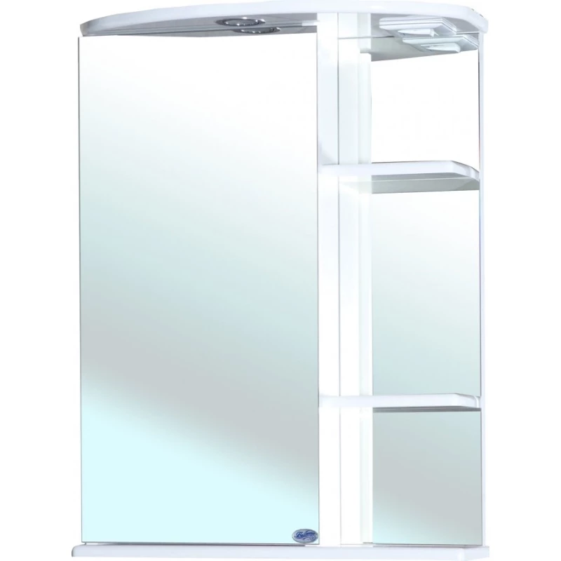Зеркальный шкаф 55x72 см белый глянец L Bellezza Нарцисс 4613208002002