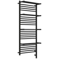 Полотенцесушитель электрический 1200x500 черный матовый МЭМ правый Сунержа Богема с полкой 3.0 31-5809-1250