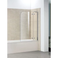 Шторка на ванну WeltWasser 100D2-70 10000000934 70 см, профиль хром, стекло прозрачное