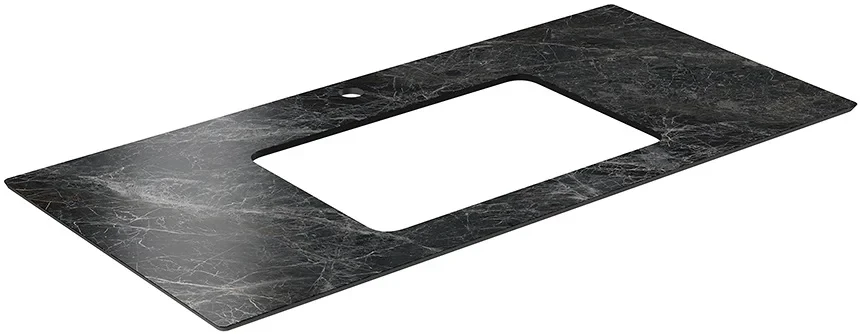 Столешница 100 см темно-серый глянец для раковин встраиваемых снизу Kerama Marazzi Plaza Classic Риальто PL3.VT93\100T