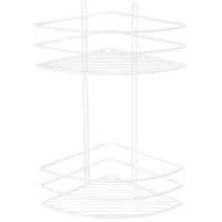 Полка для ванной Fixsen FX-710W-2 20x20 см, угловая, двойная, белый