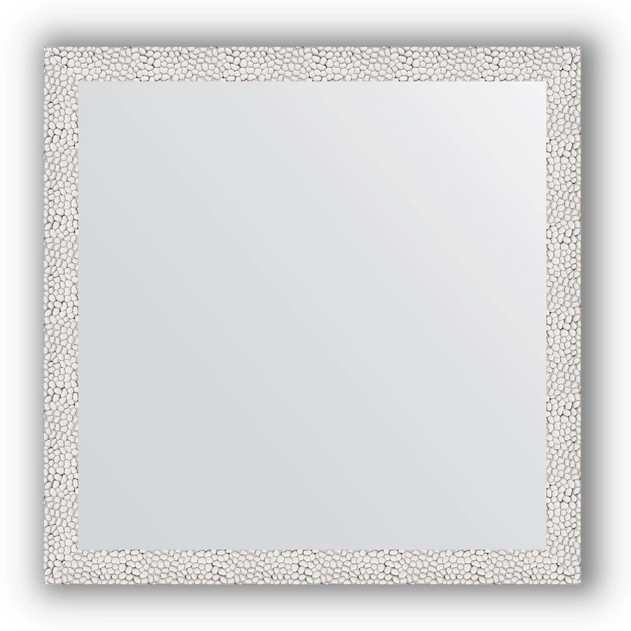 Зеркало 71x71 см чеканка белая Evoform Definite BY 3226 зеркало 78x138 см белая кожа с хромом evoform definite by 7634