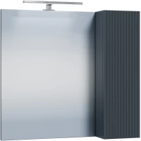 Зеркальный шкаф Санта Альтаир 700503 70x65 см L/R, со светильником, графит матовый