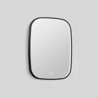 Зеркало Esbano ESMR3311HD 60x80 см, с LED-подсветкой, сенсорным выключателем, диммером, антизапотеванием, черный матовый