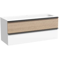 Тумба светлый дуб/белый матовый 119,5 см Sancos Delta DL120W