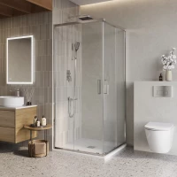 Душевой уголок BelBagno Luce LUCE-A-2-90-C-Cr 90x90 см, профиль хром, стекло прозрачное
