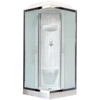 Душевая кабина 90x90x217 см Royal Bath RB90HP6-WC-CH матовое