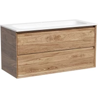 Тумба с раковиной Sancos Marmi 2.0 MR2.0100ECH + CN7013 101 см, подвесная, дуб чарльстон