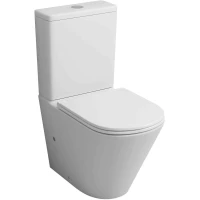 Унитаз-компакт Grossman GR-4450MSQ безободковый, торнадо, с сиденьем микролифт, белый матовый