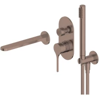 Смеситель для ванны Feramolli Eva Bella ORS1914 встраиваемый, с душевым гарнитуром, медь матовая