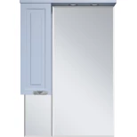 Изображение товара зеркальный шкаф misty терра п-тер02070-0501л 69x100,1 см l, с подсветкой, выключателем, серый матовый