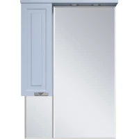 Зеркальный шкаф Misty Терра П-Тер02070-0501Л 69x100,1 см L, с подсветкой, выключателем, серый матовый