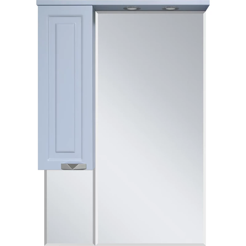 Зеркальный шкаф Misty Терра П-Тер02070-0501Л 69x100,1 см L, с подсветкой, выключателем, серый матовый
