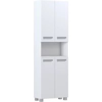 Пенал Vigo Plaza pn.PLA.60 напольный, с бельевой корзиной, белый глянец/белый матовый