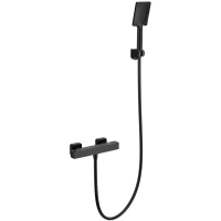 Термостат для душа Wonzon & Woghand Stay 3 WW-B2062-A-MB с душевым гарнитуром, черный матовый