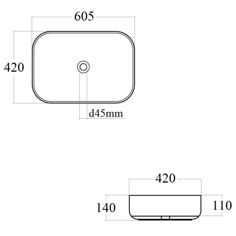 Раковина 60,5x42 см Bond Cube S54-600