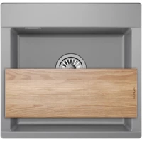 Кухонная мойка Granula 5201, АЛЮМИНИУМ 52x50 см, алюметаллик