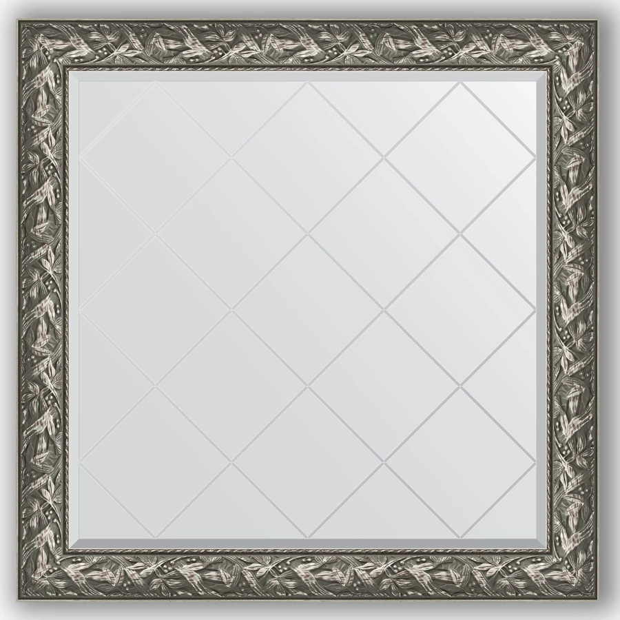 Зеркало 109x109 см византия серебро Evoform Exclusive-G BY 4458 зеркало 69x158 см византия серебро evoform exclusive g by 4157