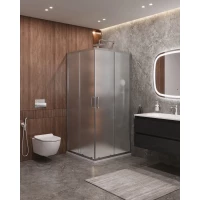 Душевой уголок Cezares Molveno MOLVENO-A-2-100-P-Cr 100x100 см, профиль хром, стекло текстурное