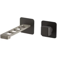 Смеситель для раковины Webert One-X OX830611441 встраиваемый, без донного клапана, нержавеющая сталь/черный матовый