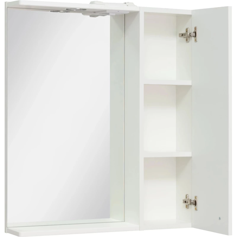 Зеркальный шкаф 65x75 см белый R Runo Римини 00-00001256