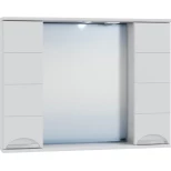 Изображение товара зеркальный шкаф 100x72 см белый глянец санта родос 106018