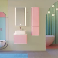 Комплект мебели розовый иней 57,4 см Jorno Pastel Pas.01.58/P/PI + 0085176 + Pas.03.46/W