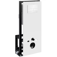 Инсталляция для унитаза WasserKRAFT Glan 66 66TLT.010.ME.WH.WM04 с кнопкой смыва, белый матовый